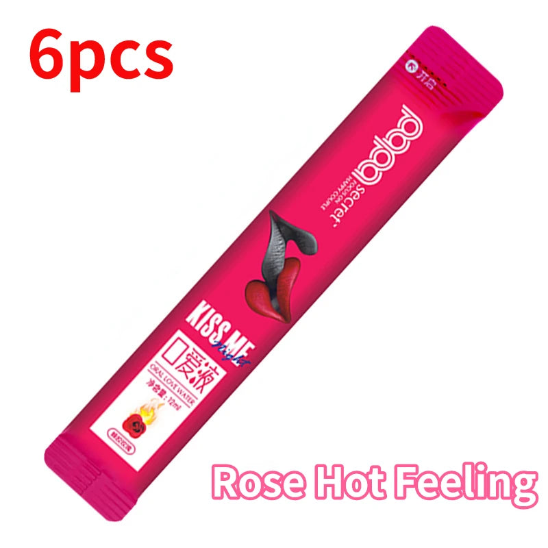 6Pcs Oral Sex Water Liquid Edible Lubricant Strawberry Peach Flavor Ice Fire Lubricants Sex Toys for Women Men Couples Sexshop