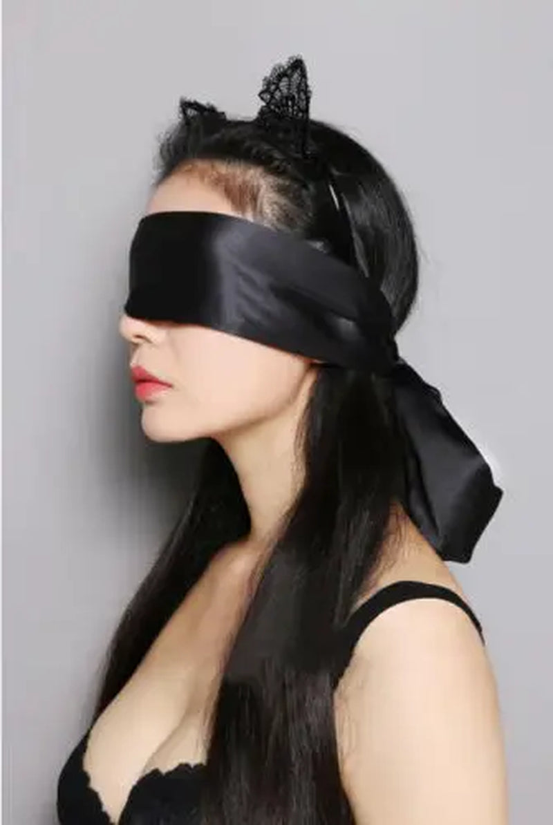 Sex Unisex Blindfold Eye Satin Mask Sex Games Set Couple Love Cosplay Cover Band