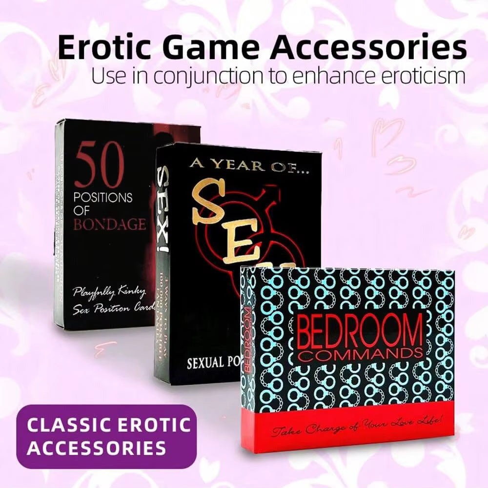 Erotic Card with Sex Position Display, Is a Couple of Sex Party Toys, Extract the Card to Complete the Corresponding Position