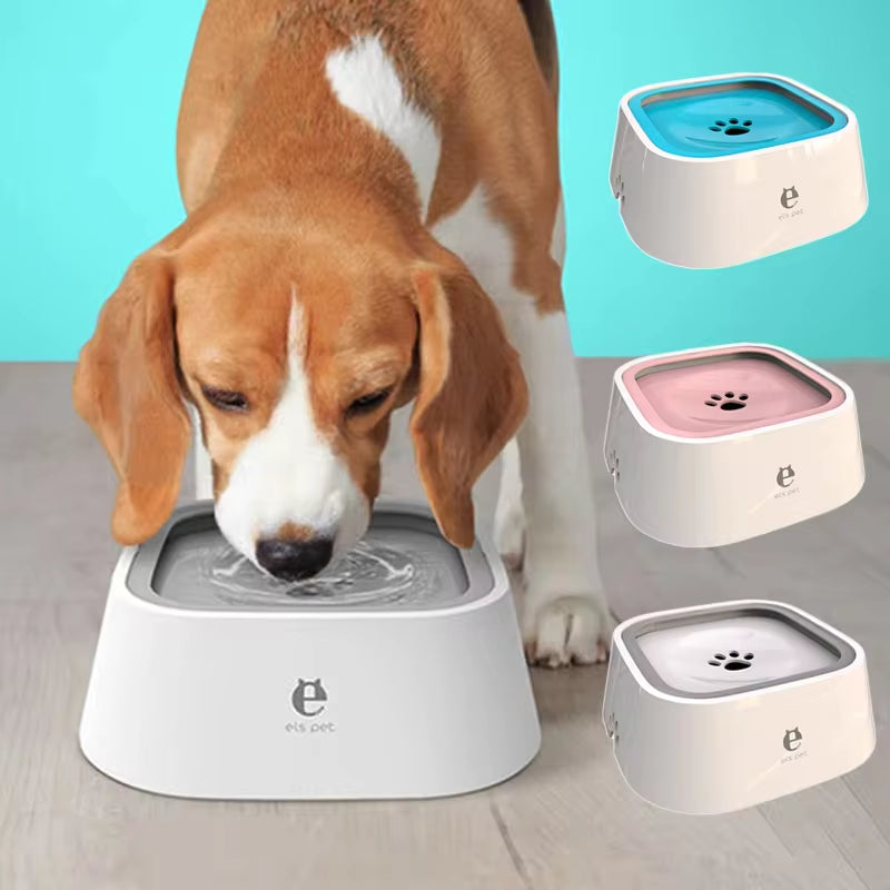 Non-Spill Floating Water Bowl for Dogs and Cats - Anti-Overflow Plastic Dispenser