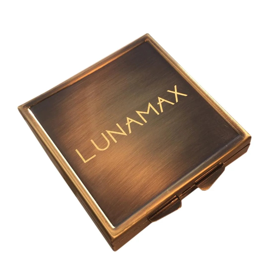 Strawberry + Brass Lunamax Pocket Case, Flavored Lubricated Latex Condoms-24 Count